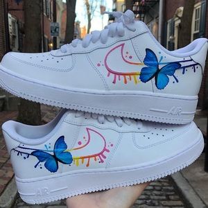 Nike, Shoes, Nwt Custom Nike Air Force Butterfly Drip